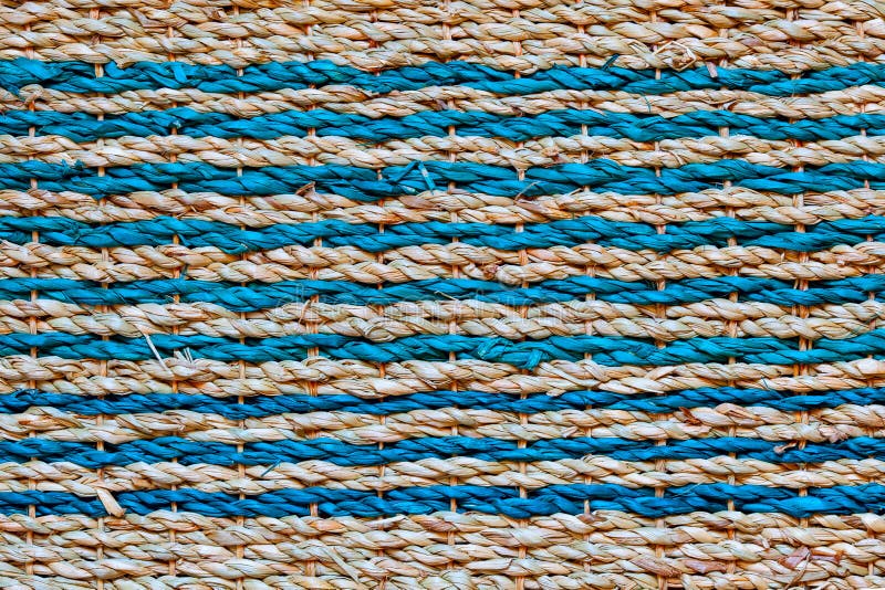 Straw mat - woven texture royalty free stock photography
