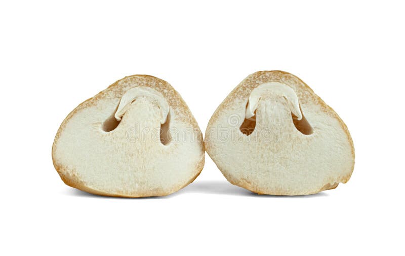 Straw mushroom sliced isolated on white background ,include clipping path.