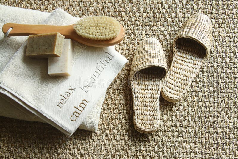 Straw slippers stock photo. Image of material, plant 10837092