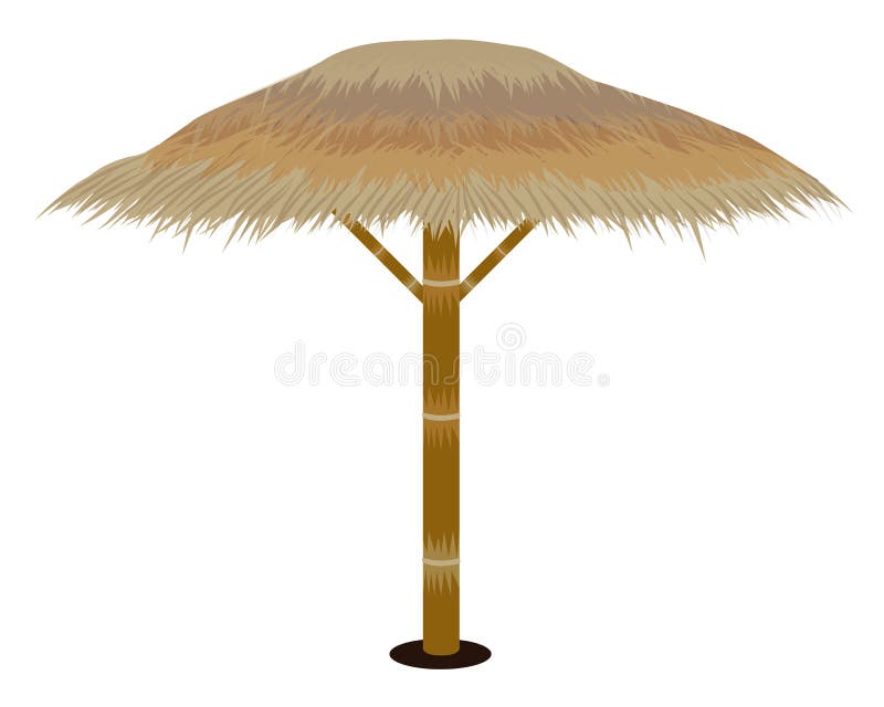 Straw Umbrella Vector Design Stock Vector Illustration of vector