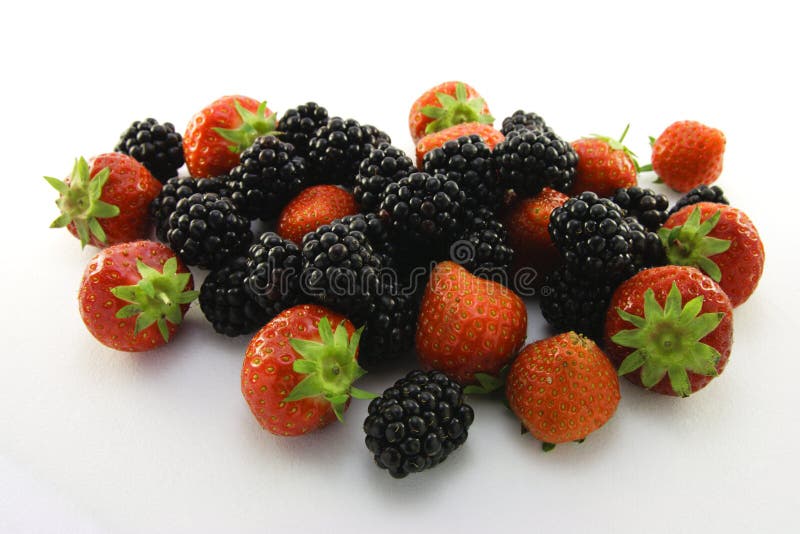 Strawberries and Blackberries Stock Photo Image of breakfast, dessert