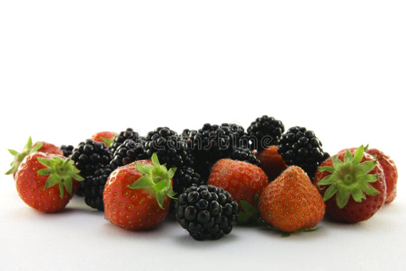 Strawberries And Blackberries Stock Image Image of fresh, flavor