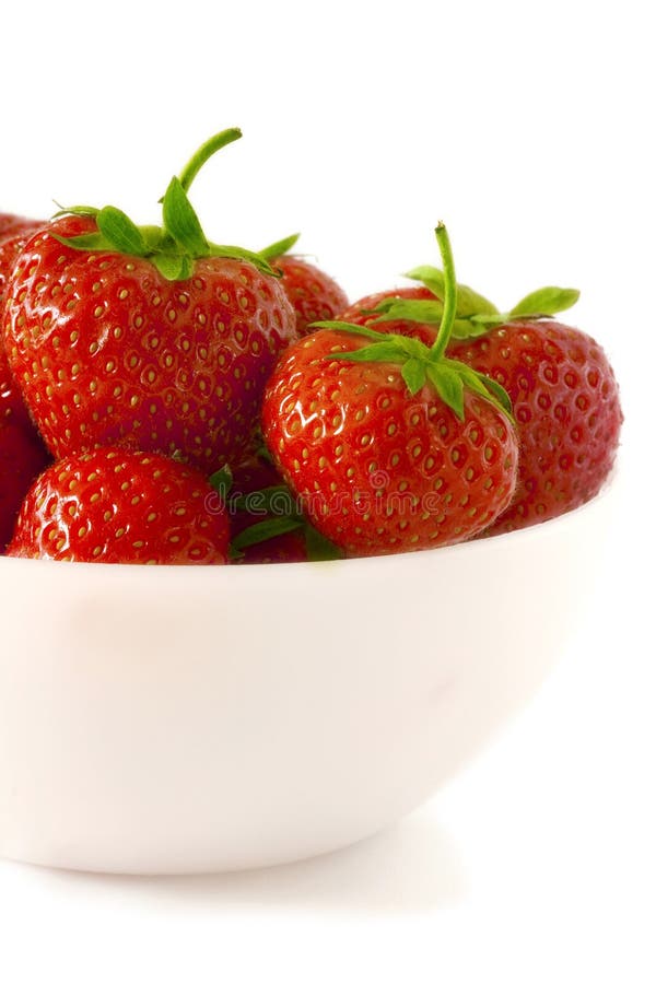 Strawberries in a Bowl royalty free stock photos