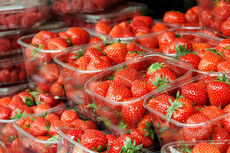 Strawberries in a box.