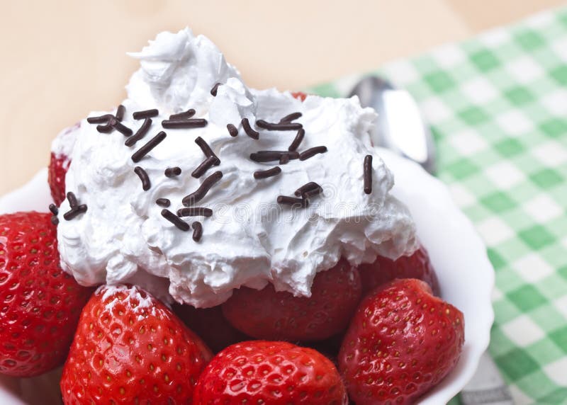 Strawberries with cream