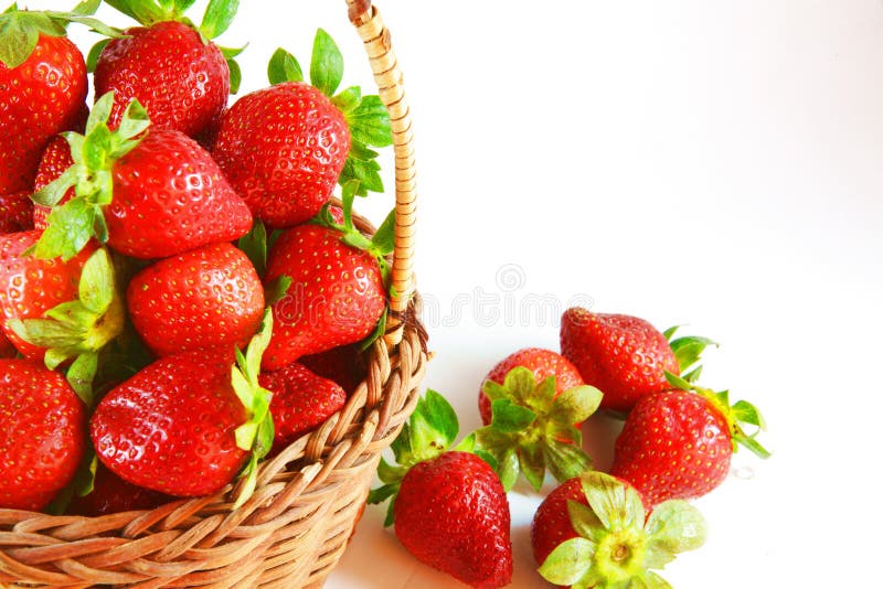 Strawberries and fruit basket