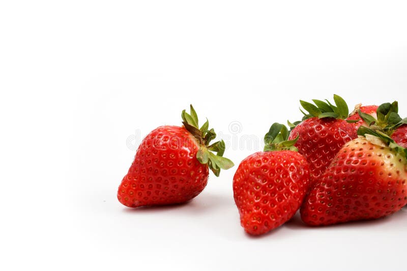 Strawberries isolated on white background royalty free stock photos