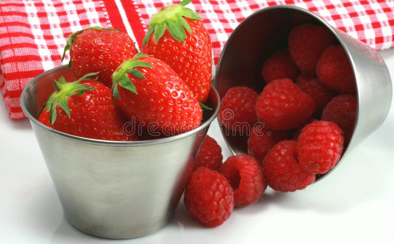 Strawberries and raspberries