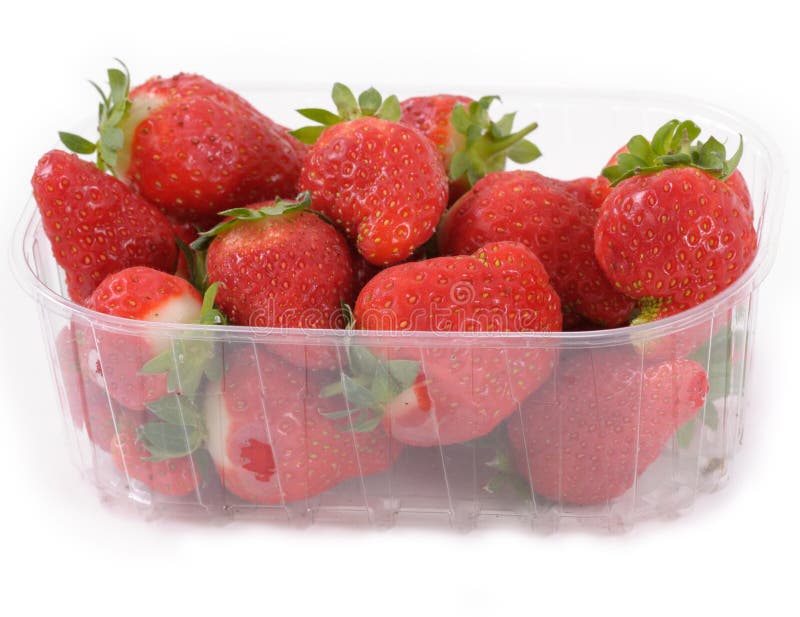 Strawberries in a Small Plastic Cup Stock Photo Image of sweet