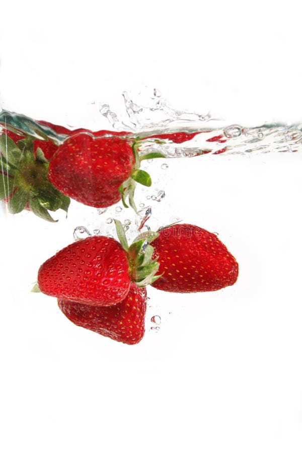 Strawberries in water