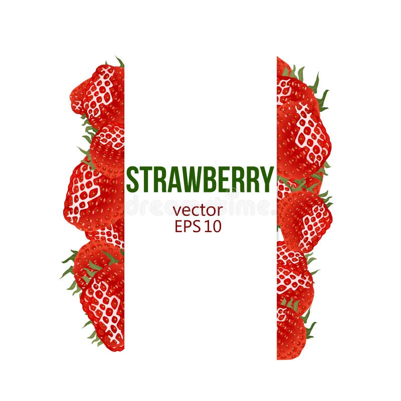 Strawberry border and place for your text