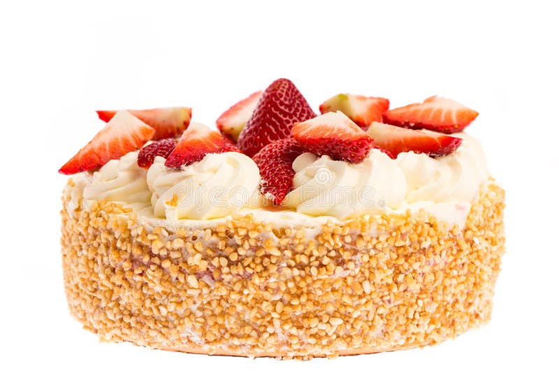 Strawberry Cake Front View Isolated On White Background Stock Image Image Of Good Side Strawberry Cake Front View Isolated On White Background Stock Image Image Of Good Side