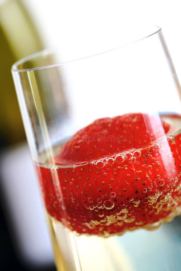 Strawberry Champagne Cocktail Stock Photo Image of drink, strawberry