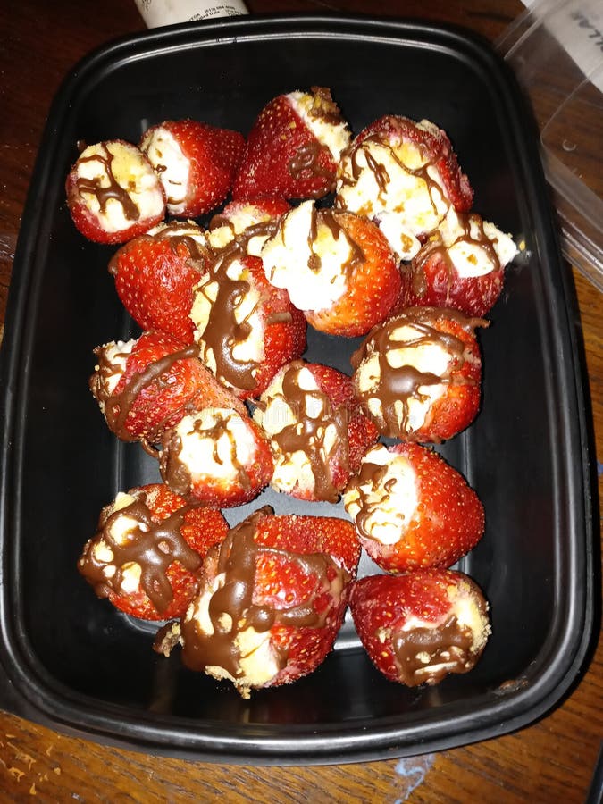 Strawberry Cheese Cake Bites Stock Photo Image of straw, strawberry