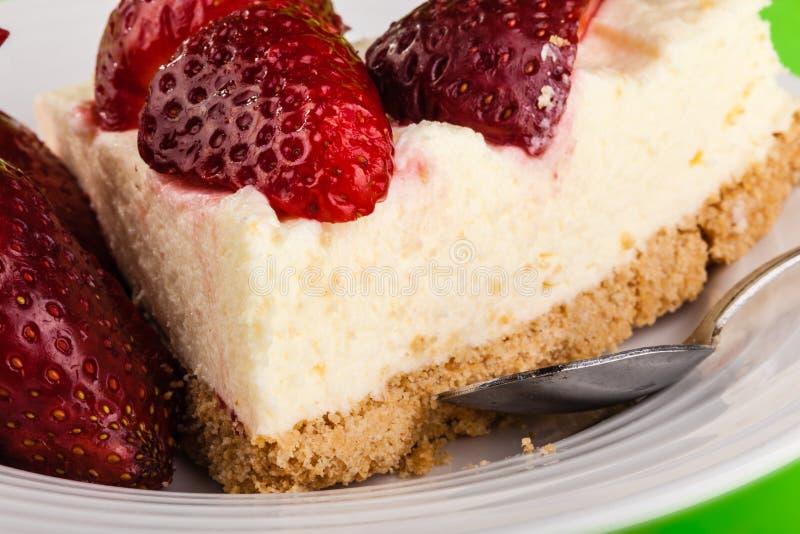 Strawberry cheesecake detail