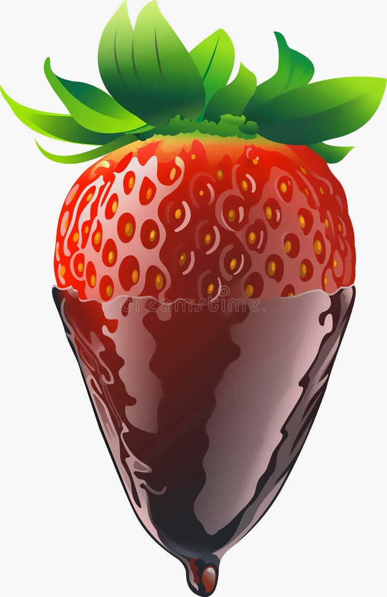 Chocolate Dipped Strawberry Stock Illustrations 1,466 Chocolate