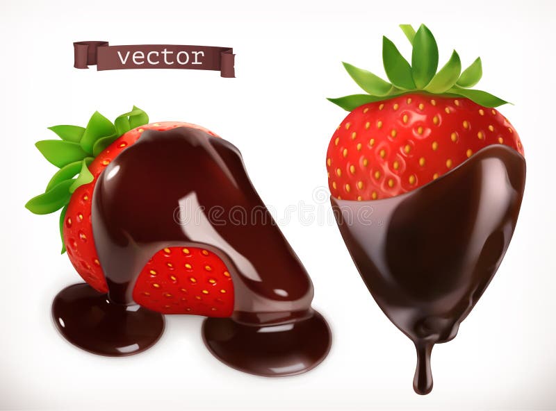 Chocolate Strawberry Clipart PNG Digital Download Chocolate Covered