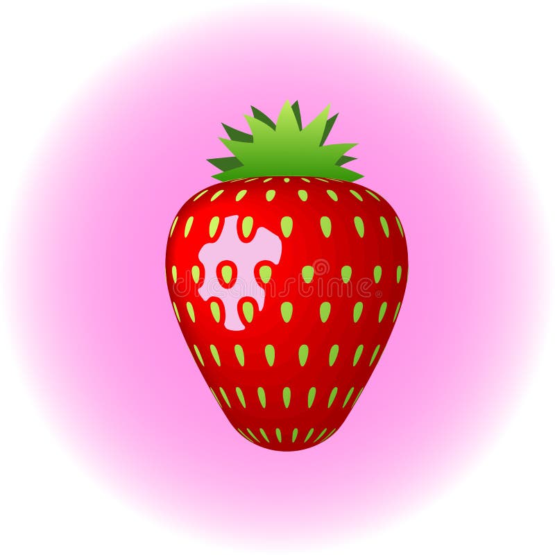 Strawberry 3d vector icon isolated on white background. Realistic sweet fruit. stock illustration Strawberry 3d vector icon isolated on white background. Realistic sweet fruit. stock illustration