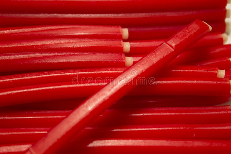 Strawberry Flavored Candy Sticks Stock Image Image of confectionery