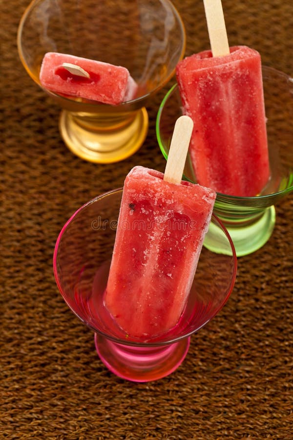 Strawberry Fruit Bars stock photo. Image of frozen, stick 53508378