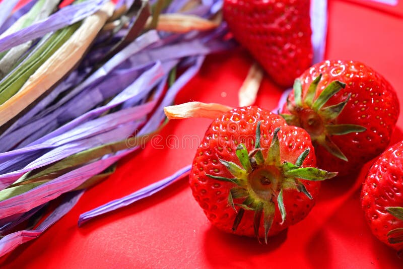 Strawberry Gift Decoration Greeting Card Stock Image Image of couple