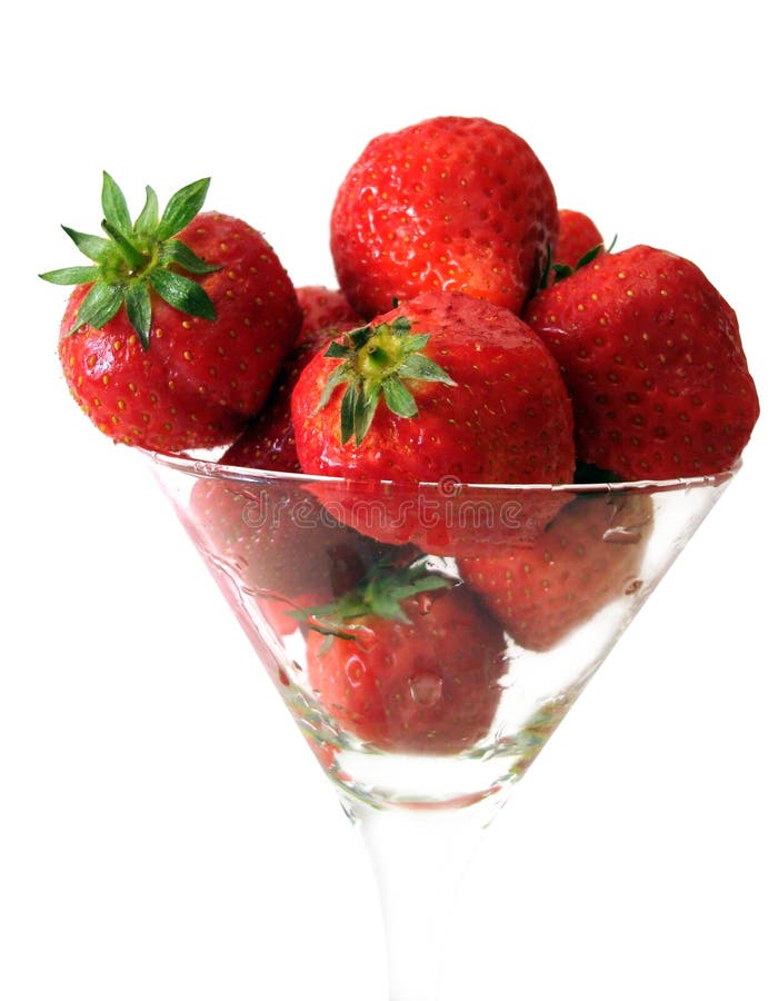 Strawberry in glass