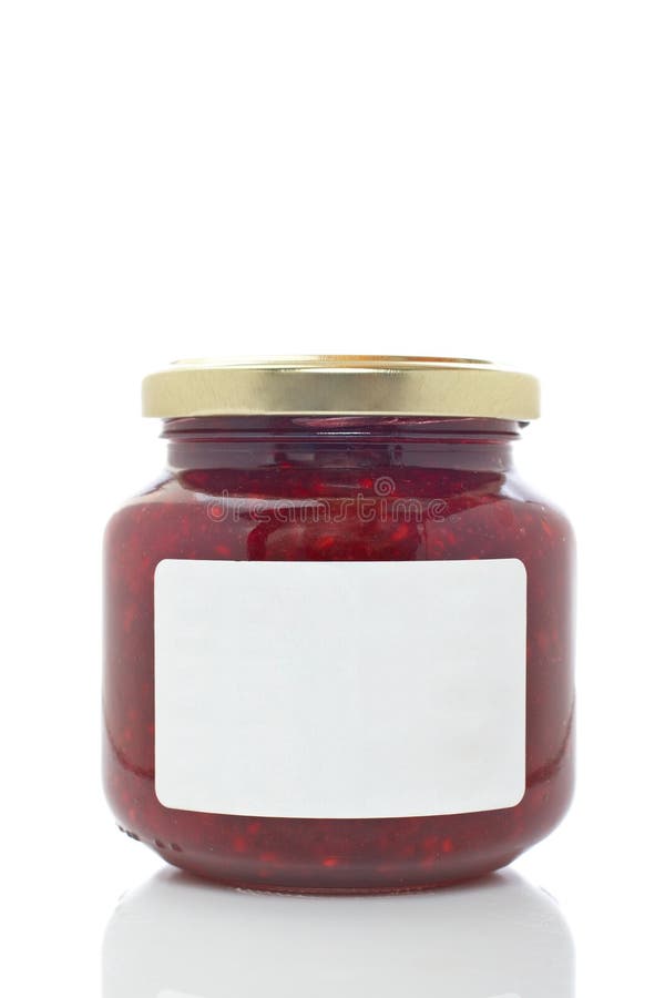 Strawberry glass jar