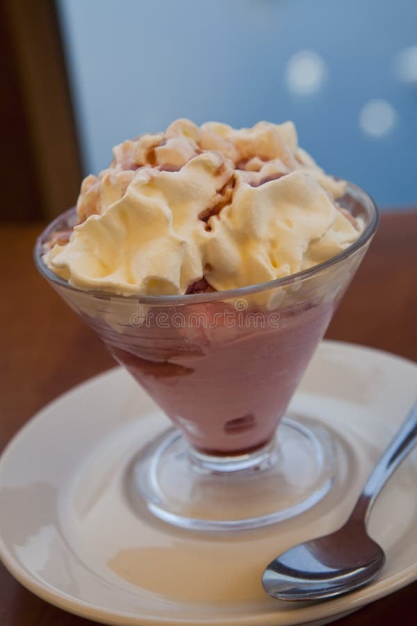 Strawberry Ice Cream Dessert Stock Image Image of bowl, sweet 20500877