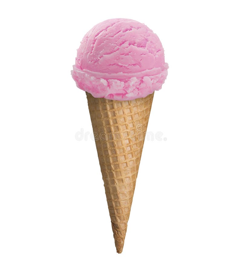 Pink strawberry ice cream ball Stock Photo by ©baibaz 165967606