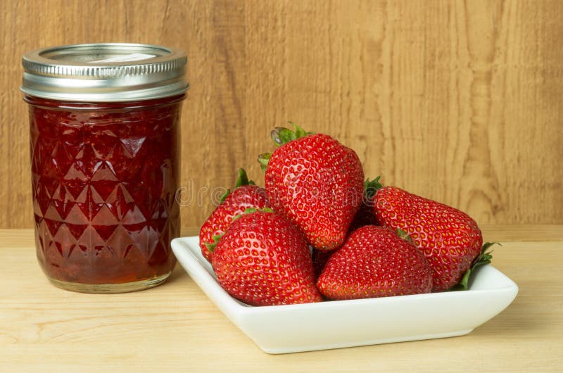 Strawberry Jam or Jelly with Strawberries Stock Photo Image of cooking, nature 25651446