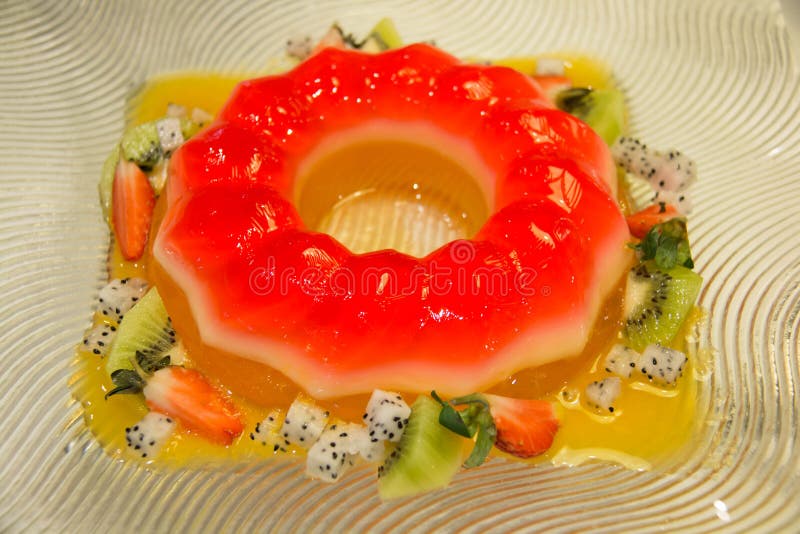Strawberry Jelly and Mixed Fruit Salad Stock Image Image of berry