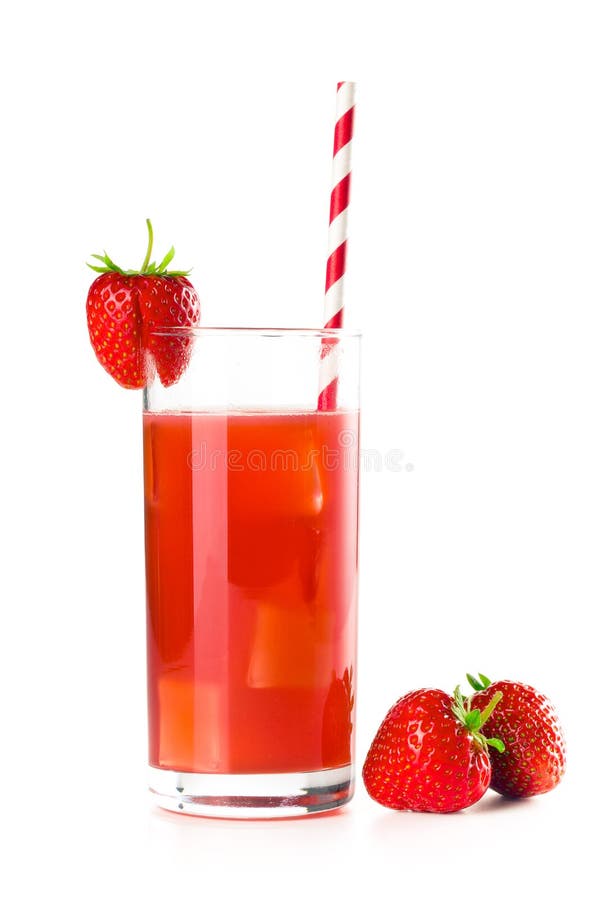 Strawberry juice in glass stock photo. Image of glass 41152990