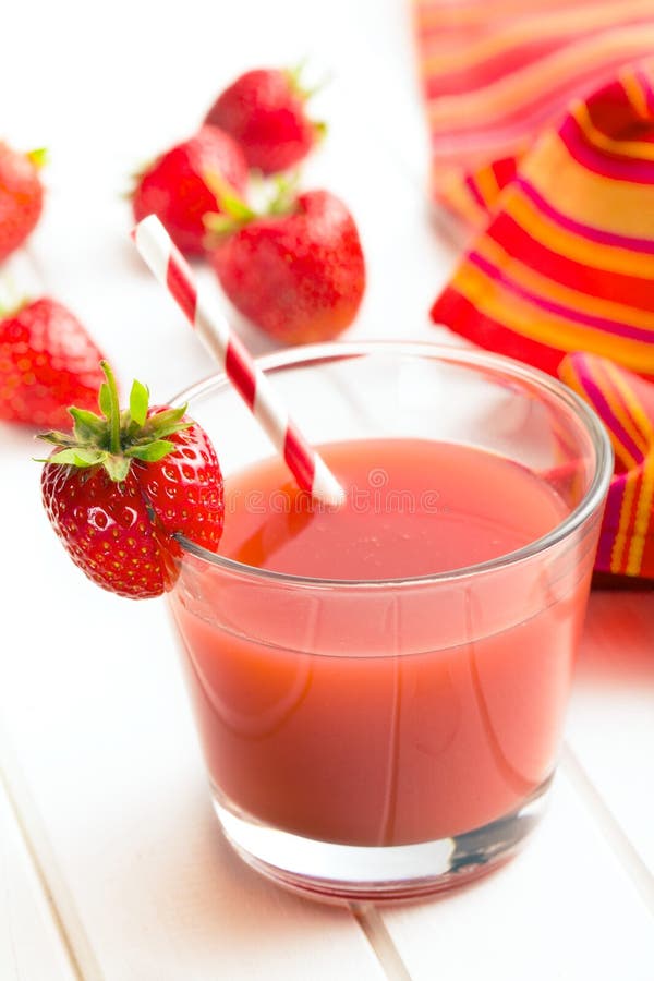 Strawberry juice in glass stock image. Image of still 41153097