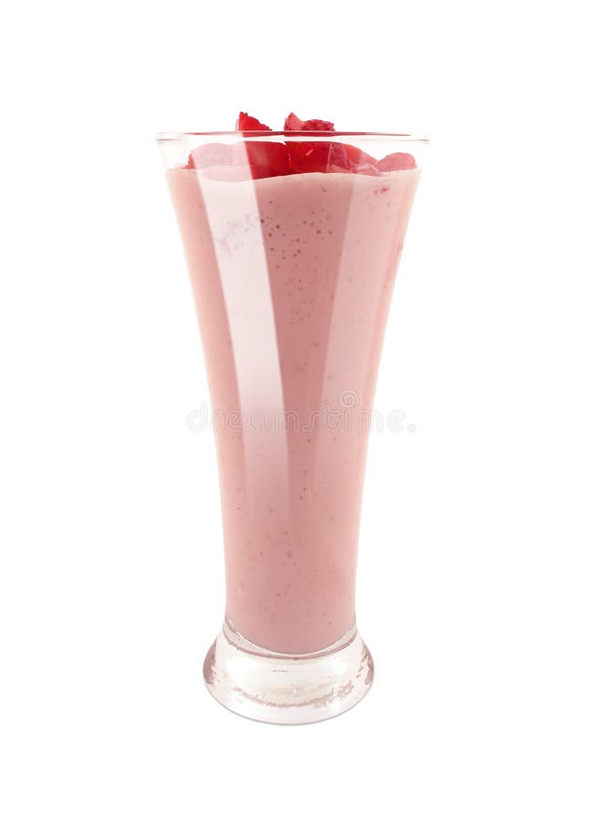 Strawberry milk cocktail