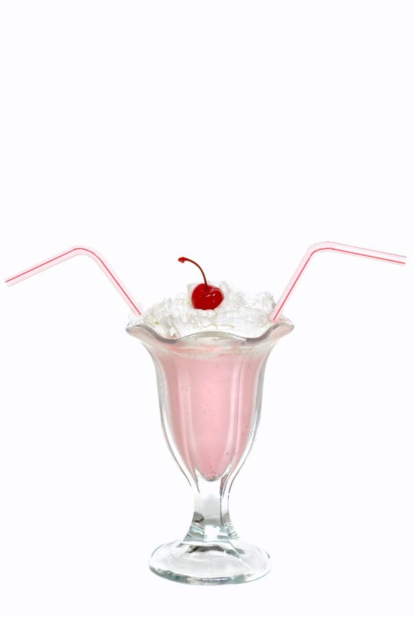 Strawberry milk shake royalty free stock photos