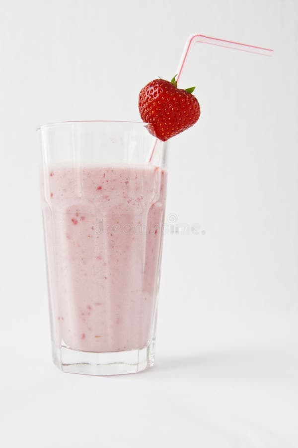 Strawberry Milkshake stock photo. Image of diet, liquid 39615660