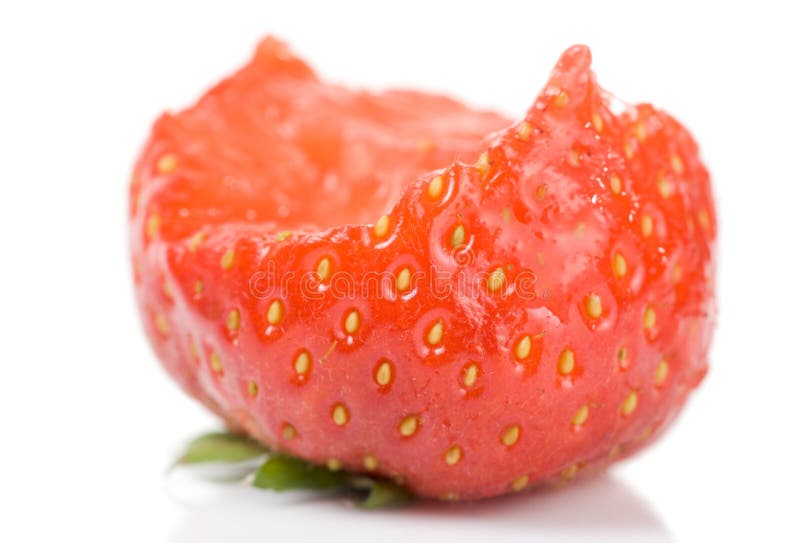 Strawberry with Missing Bite Stock Photo Image of allergenic, food