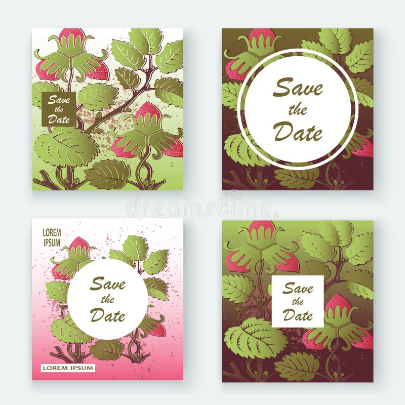 Strawberry Pattern Design Templates Product Hand Drawn Red Berr Stock Strawberry Pattern Design Templates Product Hand Drawn Red Berr Stock