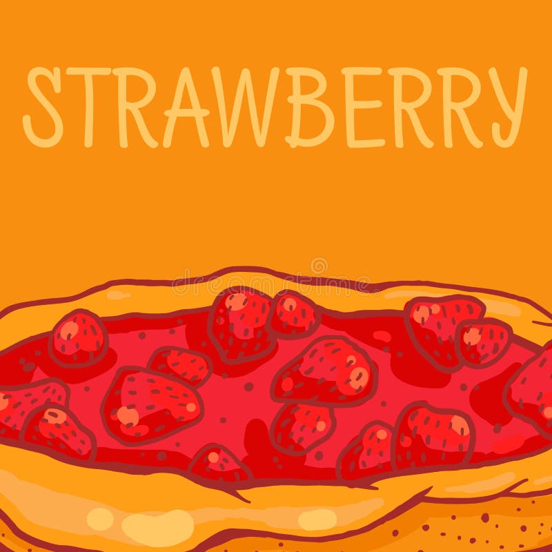 Strawberry pie vector illustration Strawberry pie vector illustration
