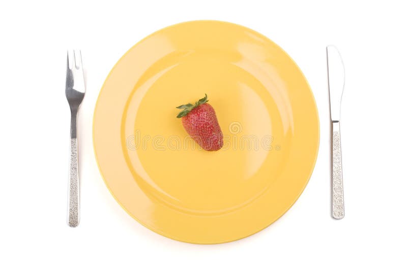 Strawberry on a plate