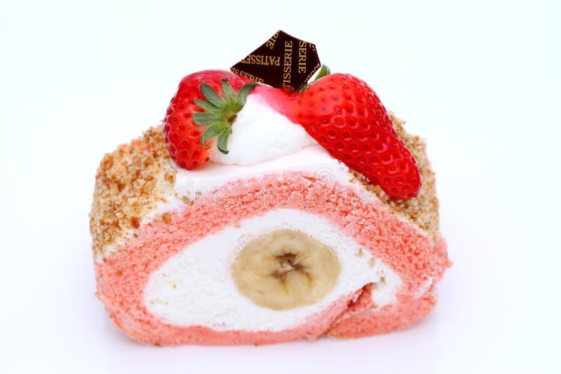 Strawberry roll cake