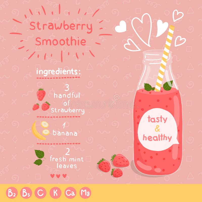 Strawberry smoothie recipe.