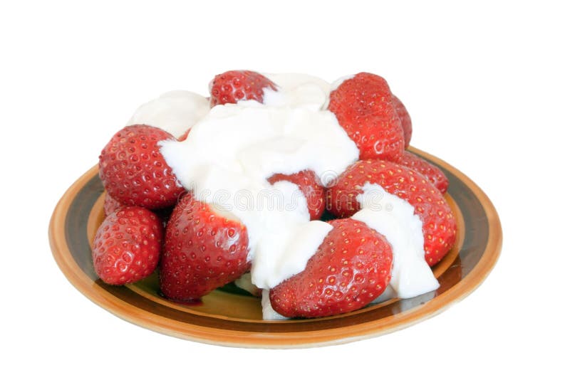 Strawberry with sour cream