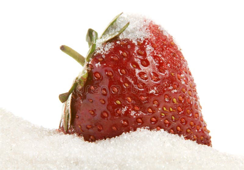 Strawberry in sugar stock photo. Image of isolated, food 2647732
