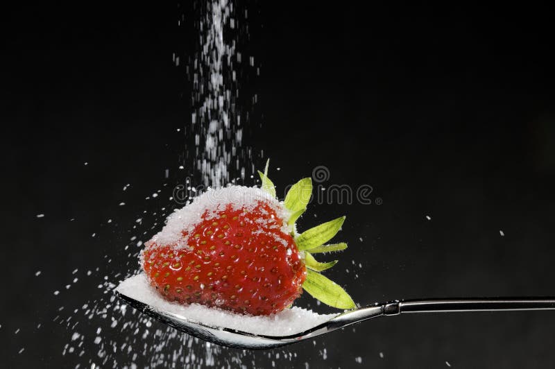 Strawberry in sugar stock image. Image of fruit, kitchen 55823887
