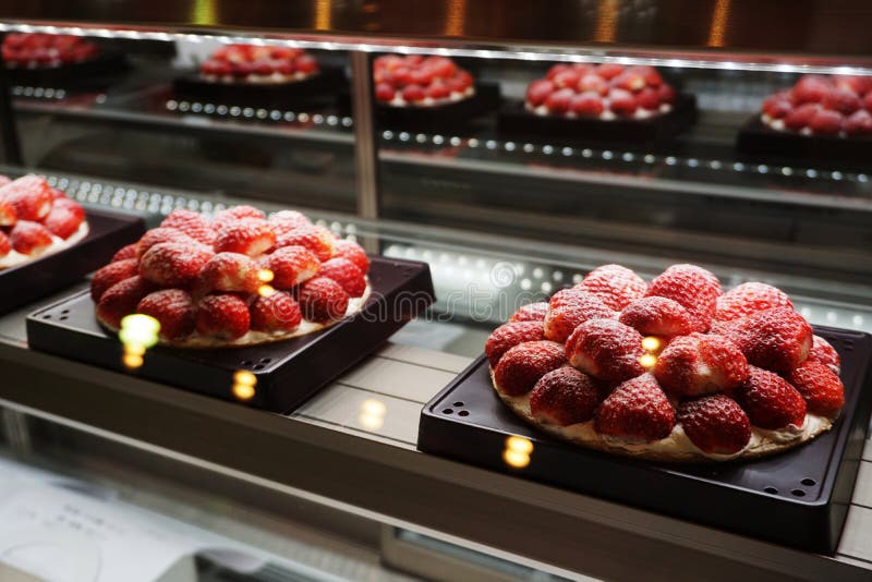 Strawberry Sweet Cake in the Bakery Shop Stock Image Image of holiday, cake 174751781