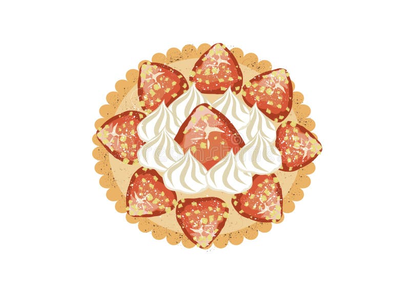 Strawberry tart Cartoon stock illustration. Illustration of cartoon