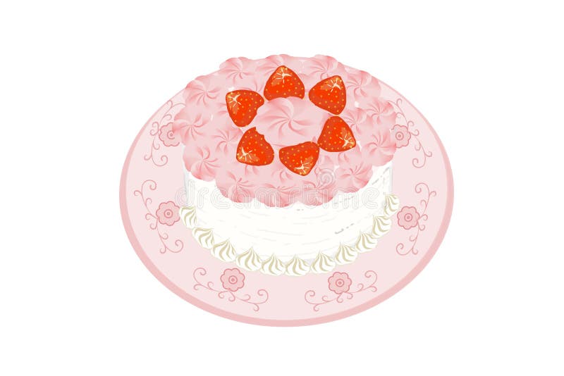 Strawberry tart Cartoon stock illustration. Illustration of cartoon