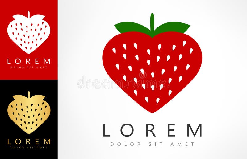 Strawberry vector logo stock vector. Illustration of simplicity - 118466787