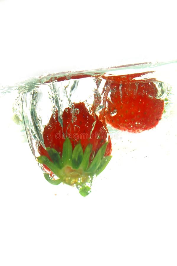 Strawberry in water stock photo. Image of health, nature 2682308